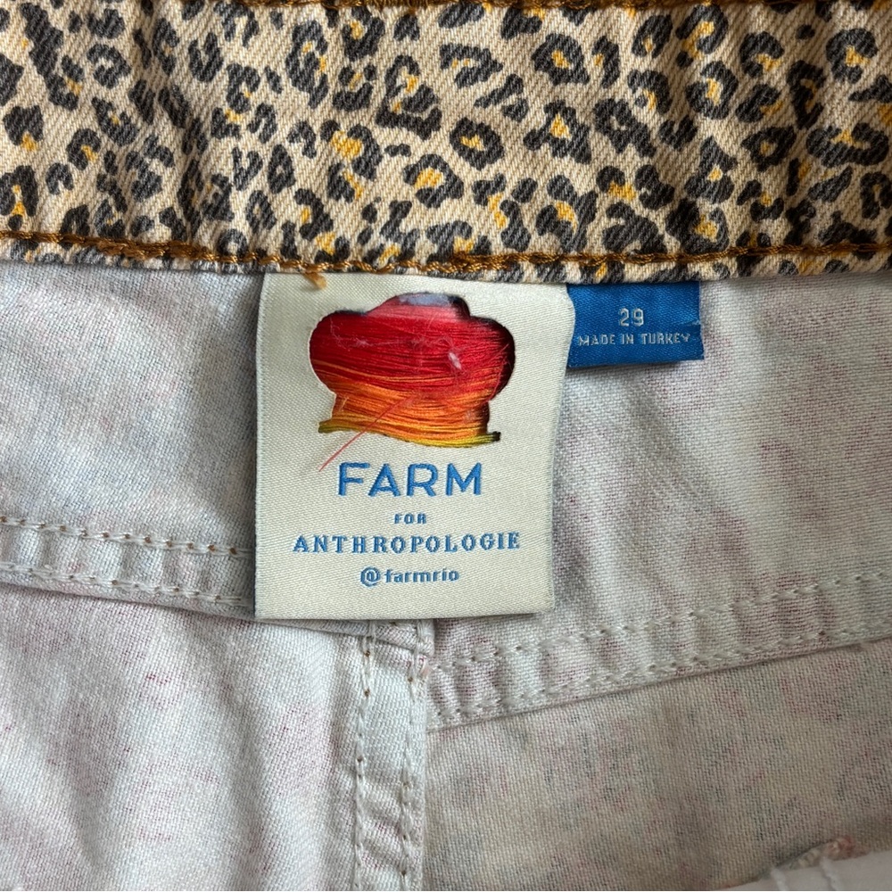 Anthropologie X Farm Rio High-Rise Patchwork Denim Shorts Floral Size 29 - Picture 4 of 12